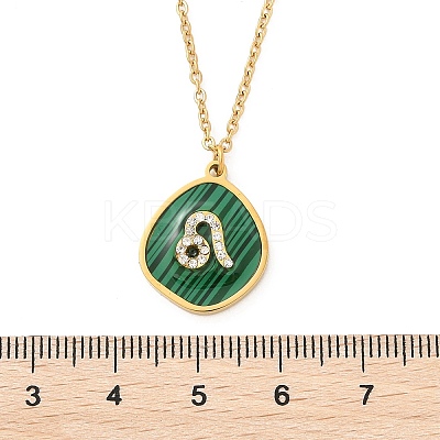 304 Stainless Steel Micro Pave Cubic Zirconia constellation Pendant Necklaces NJEW-R021-01G-05-1
