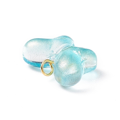 Transparent Glass Charms PALLOY-JF01734-1