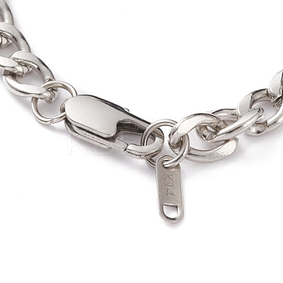 Tarnish Resistant Men's 304 Stainless Steel Cuban Chains Bracelets and Necklaces Jewelry Sets SJEW-JS01159-1