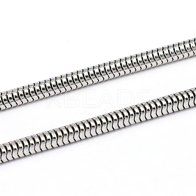 Tarnish Resistant 304 Stainless Steel Round Snake Chains CHS-L001-162-1