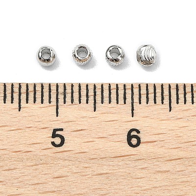 SHEGRACE Brass Textured Round Beads XGRPCU217-296P-1