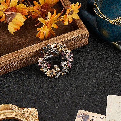 1Pc Alloy Rhinestone Lapel Pins JEWB-CP0001-44-1