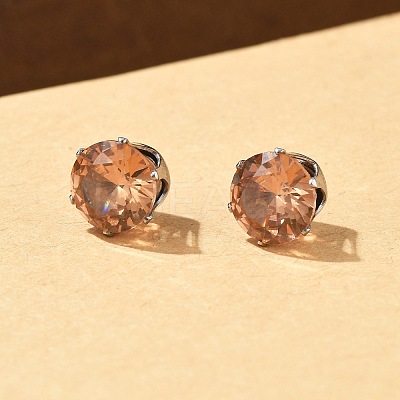 Cubic Zirconia Clip-on Earrings EJEW-L100-01P-04-1