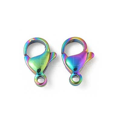 304 Stainless Steel Lobster Claw Clasps STAS-T065-12mm-34RC-1