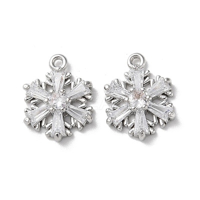 Brass Micro Pave Cubic Zirconia Charms KK-F872-17P-1