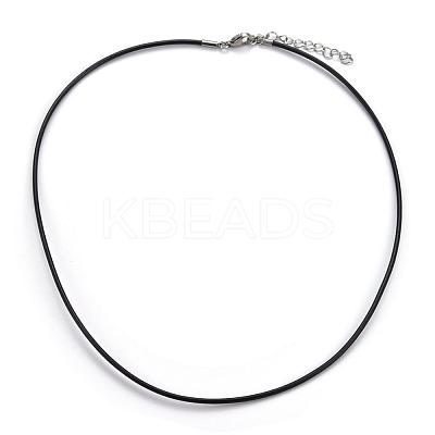 Round Leather Cord Necklaces Making MAK-I005-2mm-1