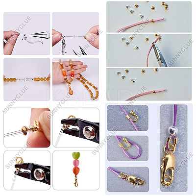 900Pcs 3 Colors Ending Findings Kits for DIY Jewelry KK-SC0001-89-1