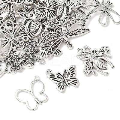 50Pcs 10 Styles Tibetan Style Pendants TIBEP-FP0001-15-1