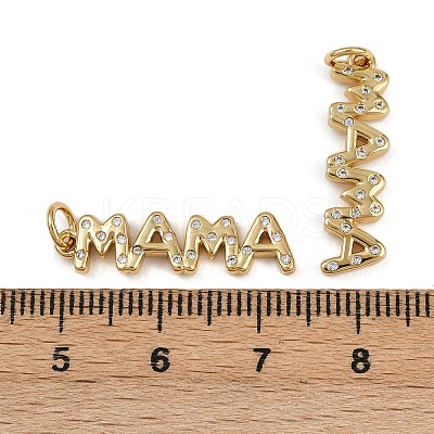 Brass Micro Pave Cubic Zirconia Pendants KK-B150-06G-1
