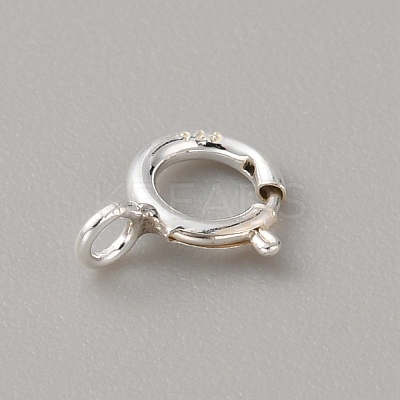 925 Sterling Silver Spring Ring Clasps STER-WH0008-16A-S-1