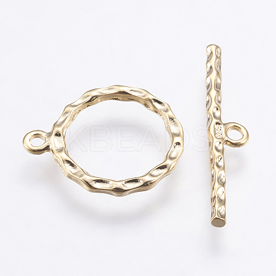 Brass Toggle Clasps KK-G333-16G-NF-1