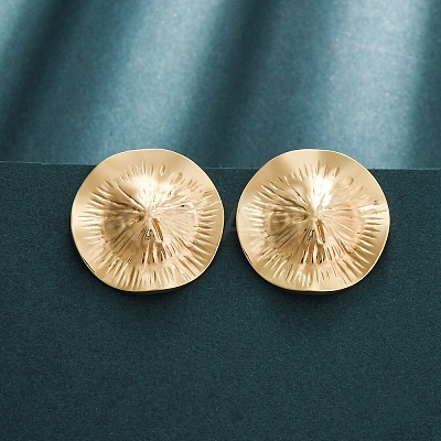 304 Stainless Steel Stud Earrings for Women EJEW-L296-021G-1