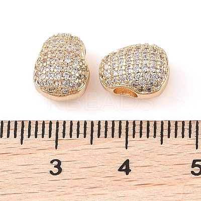 Brass Micro Pave Clear Cubic Zirconia Pendants KK-Q816-08G-1