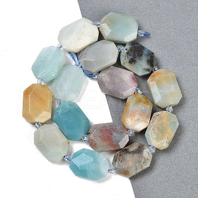 Natural Flower Amazonite Beads Strands G-B125-P03-01-1