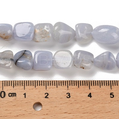 Natural Blue Lace Agate Beads Strands G-P497-01E-71-1