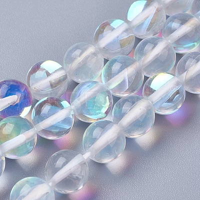 Synthetic Moonstone Beads Strands G-E468-H02-8mm-1