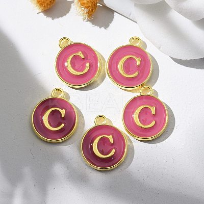Golden Plated Alloy Enamel Charms X-ENAM-S118-08C-1