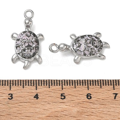 Brass with Enamel Pendants KK-CBA61F8-04P-03-1