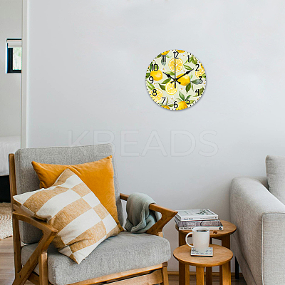 MDF Printed Wall Clock HJEW-WH0058-010-1