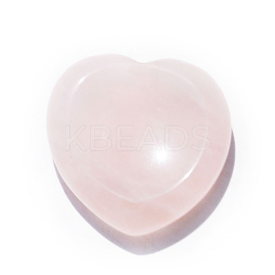 Natural Rose Quartz Heart Worry Stone for Reiki Balancing PW-WG62388-07-1