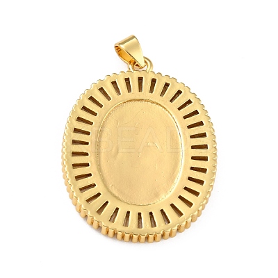 Brass Micro Pave Clear Cubic Zirconia Pendants ZIRC-A021-35G-1