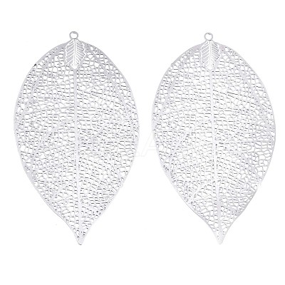 Tarnish Resistant 304 Stainless Steel Filigree Big Pendants STAS-S108-38P-1