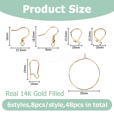 Brass Hoop Earring Findings KK-HS0002-07-1
