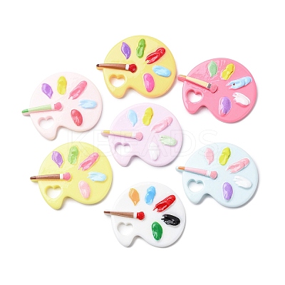 Opaque Resin Cabochons RESI-K049-02-1