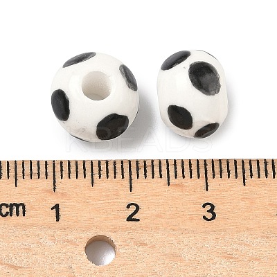Handmade Porcelain European Beads PORC-C009-01F-1
