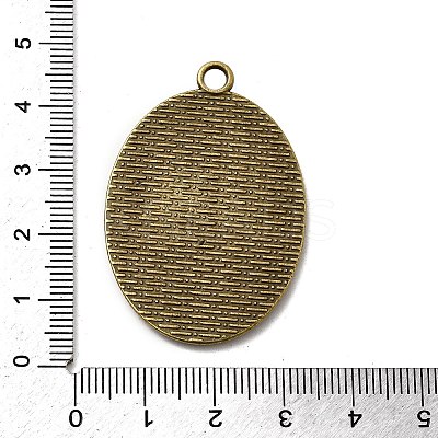 Tibetan Style Zinc Alloy Pendant Cabochon Settings X-TIBEP-M004-01AB-NR-1