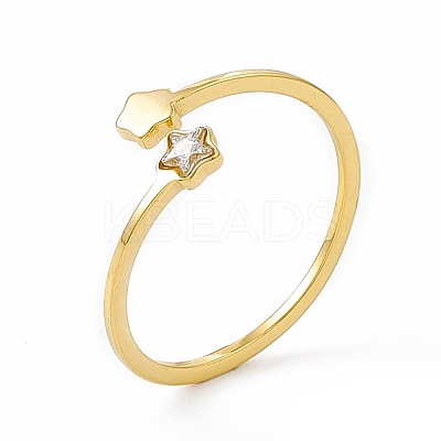 Ion Plating(IP) 304 Stainless Steel Cuff Ring for Women RJEW-C060-36G-1