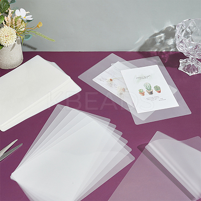 100Pcs Plastic Laminating Pouch Film Photo Protecting Sheets AJEW-WH0606-55F-1