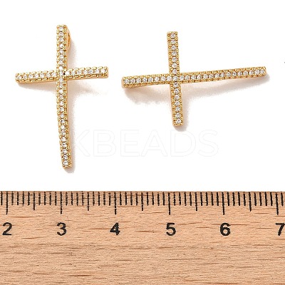 Brass Micro Pave Cubic Zirconia Pendants LS-ZIRC-G146-19G-RS-1