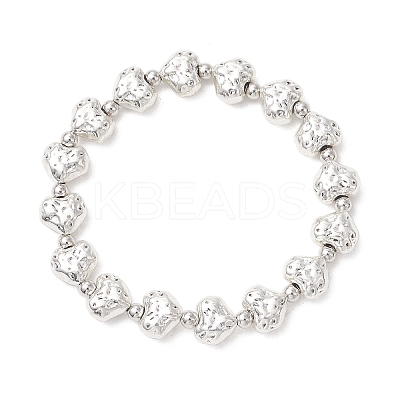 2Pcs 2 Styles Alloy & Electroplate Non-magnetic Synthetic Hematite Beaded Stretch Bracelets for Women BJEW-JB13373-1