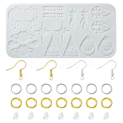 1Pc Star & Planet & Teardrop Pendant Silicone Molds DIY-FS0005-04-1