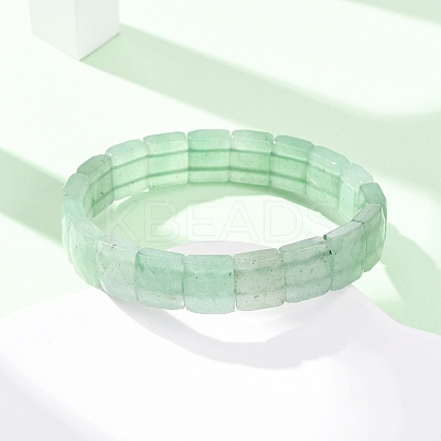Natural Green Aventurine Faceted Beaded Stretch Bracelets for Women BJEW-K251-08J-1