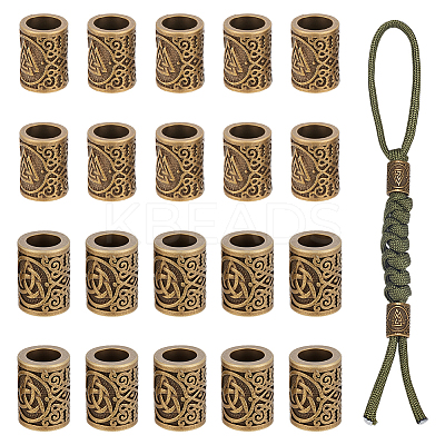 20Pcs 2 Styles Tibetan Style Alloy Beads FIND-UN0007-87-1