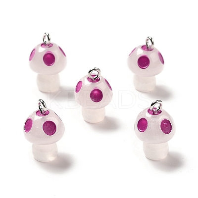 Spray Painted Luminous Resin Pendants RESI-A017-05-1