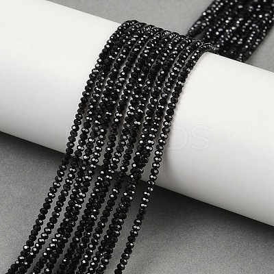 Natural Black Spinel Beads Strands X-G-P553-F08-01-1
