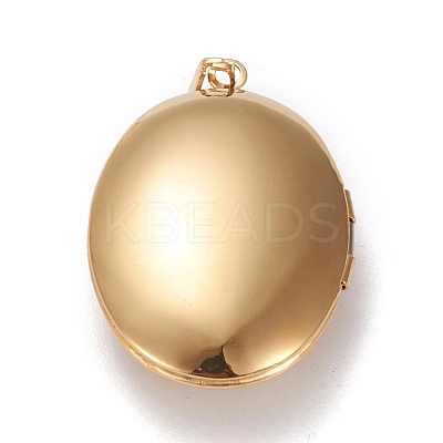 304 Stainless Steel Rhinestone Locket Pendants STAS-K197-10G-1