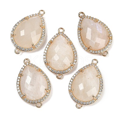 Natural Moonstone Faceted Teardrop Links G-B126-03G-06-1