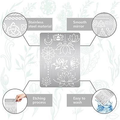 Stainless Steel Metal Cutting Dies Stencils DIY-WH0289-104-1