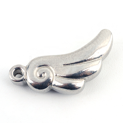 Non-Tarnish 201 Stainless Steel Wing Charms X-STAS-Q192-29-1