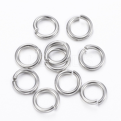 Non-Tarnish 304 Stainless Steel Open Jump Rings X-STAS-H555-08P-1