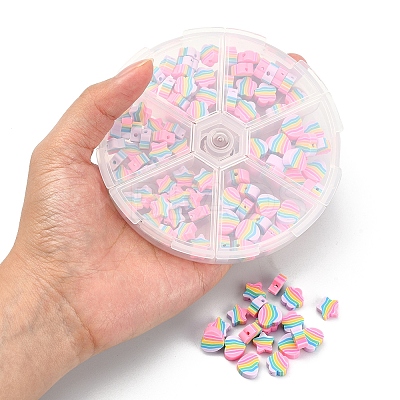 120Pcs 3 Style Handmade Polymer Clay Beads CLAY-YW0001-63-1
