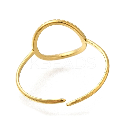 Ion Plating(IP) 304 Stainless Steel Cuff Rings for Women RJEW-U017-35G-1
