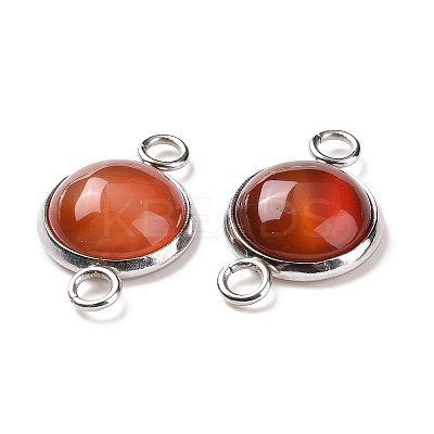 Natural & Synthetic Mixed Gemstone Connector Charms G-D059-01C-1