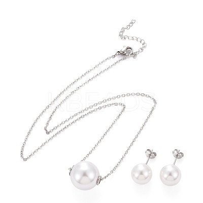 304 Stainless Steel  Jewelry Sets SJEW-H302-21A-1
