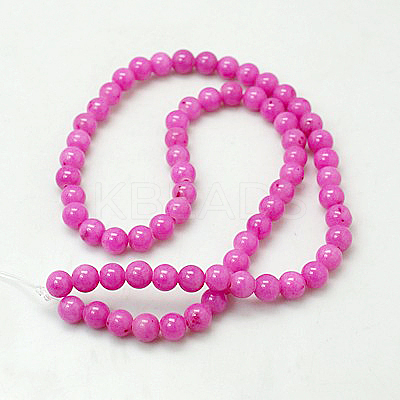 Natural Mashan Jade Round Beads Strands G-D263-12mm-XS30-1