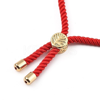 Adjustable Nylon Twisted Cord Slider Bracelets BJEW-JB05322-01-1